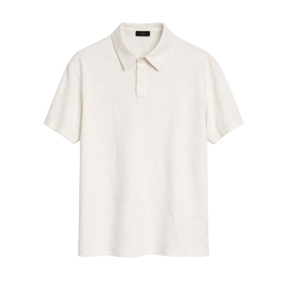 Theory Other - Theory White Knit Polo Shirt Short Sleeve Minimal Clean Fit Mens XL
